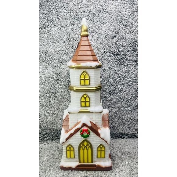 Gemmy Holiday Time Church 32 Inch Blow Mold LED Christmas Decoration New - Picture 2 of 8